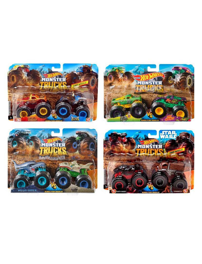 imagem de Hot Wheels Pack 2 Carrinhos Monster Trucks Fyj641