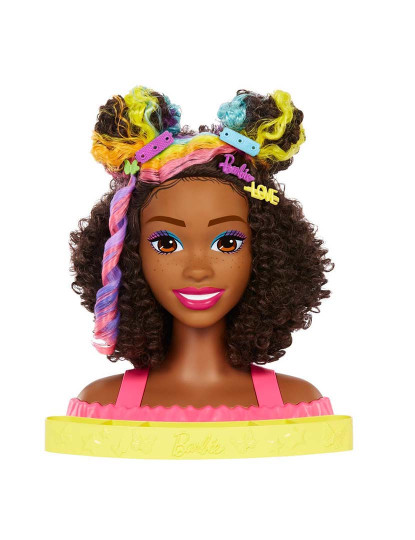 imagem de Barbie Neon Rainbow Deluxe Styling Head Hmd791