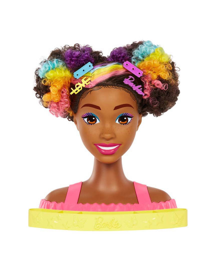 imagem de Barbie Neon Rainbow Deluxe Styling Head Hmd792