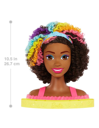 imagem de Barbie Neon Rainbow Deluxe Styling Head Hmd796