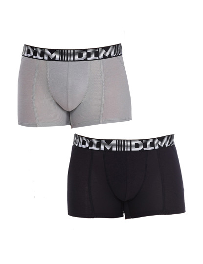 imagem de Pack 2 Boxers Coton 3D Flex Air Homem Cinza e preto2