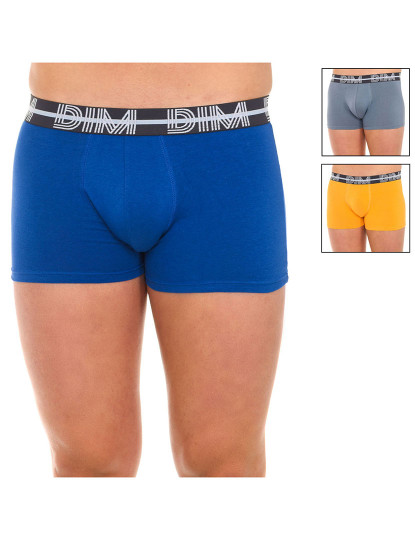 imagem de Pack 3 Boxers Coton Pawerful Homem Azul, Mostarda e Cinza2