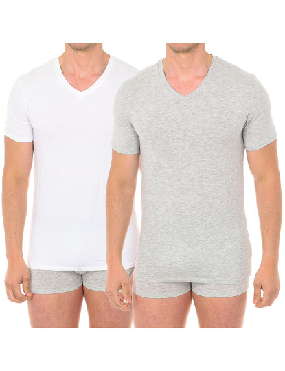 imagem de Pack 2 T-Shirts Ecot Homem Cinza e Branco1