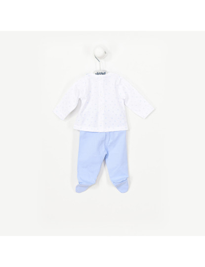 imagem de Conjunto Manga Comprida Star Bib Branco E Azul5