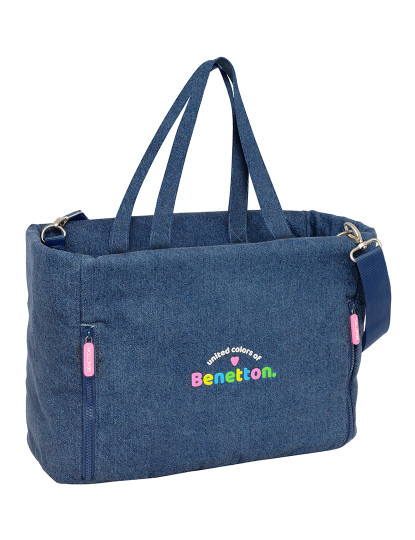 imagem de Bolso Benetton Denim Azul 40 x 31 x 17 cm1