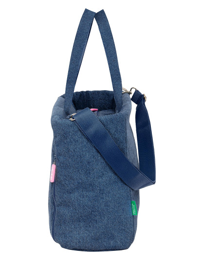 imagem de Bolso Benetton Denim Azul 40 x 31 x 17 cm3