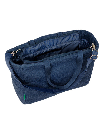 imagem de Bolso Benetton Denim Azul 40 x 31 x 17 cm5