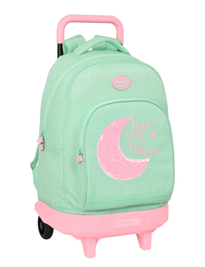 imagem de Mochila Escolar com Rodas BlackFit8 Moon Verde 33 x 45 x 22 cm1