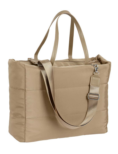 imagem de BOLSA COM BOLSO PARA PORTÁTIL 14.1'' MOOS CAPSULA ACOLCHOADA CAMEL2