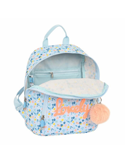 imagem de Mochila Infantil Moos Lovely Mini Azul claro (25 x 30 x 13 cm)4