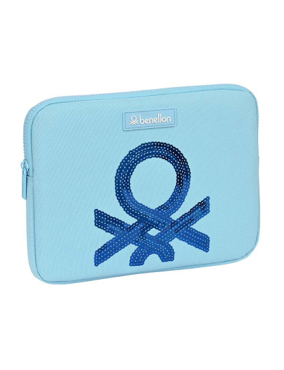 imagem de Funda para Portátil Benetton Sequins Azul claro (31 x 23 x 2 cm)1