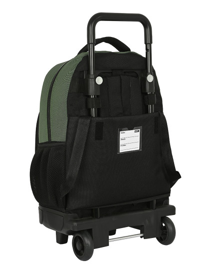 imagem de Mochila Escolar com Rodas BlackFit8 Gradiente Preto Verde Militar (33 x 45 x 22 cm)2