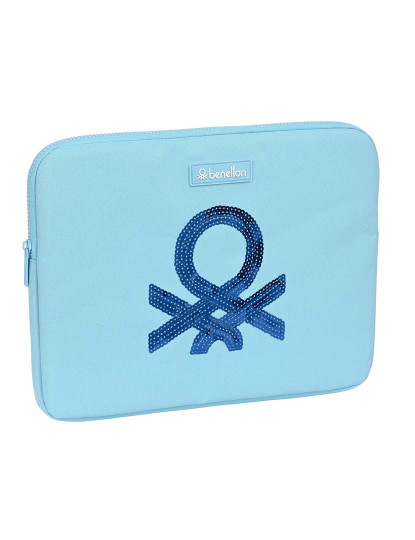 imagem de Funda para Portátil Benetton Sequins Azul claro (34 x 25 x 2 cm)1