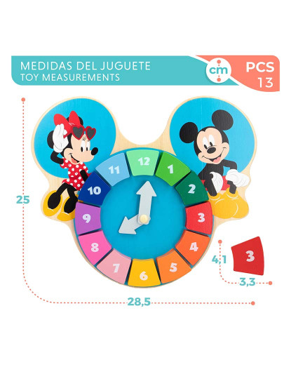 imagem de Disney Relógio Puzzle Madeira D25 Cm5