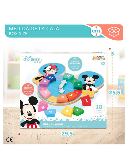 imagem de Disney Relógio Puzzle Madeira D25 Cm6