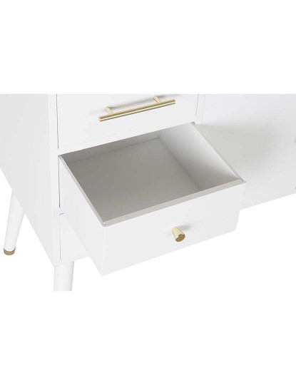 imagem de Móvel Apoio Paulownia Metal Branco 3