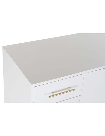 imagem de Móvel Apoio Paulownia Metal Branco 2