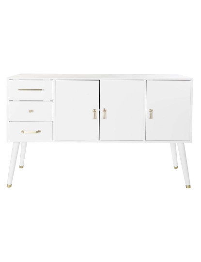 imagem de Móvel Apoio Paulownia Metal Branco 7