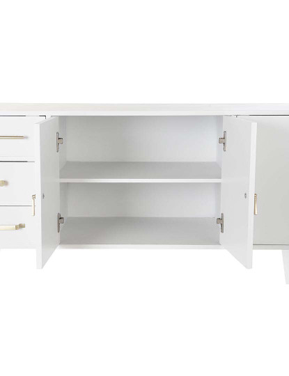 imagem de Móvel Apoio Paulownia Metal Branco 5