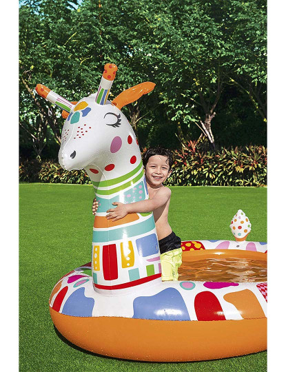 imagem de Piscina De Jogos Insuflável Girafa Com Spray De Água 266 X 157 X 127 Cm3