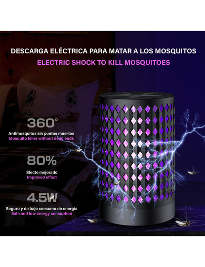 imagem de Mosquiteiro elétrico, com luz led. Mate os mosquitos por choque elétrico. Segurança externa maia.2