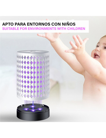 imagem de Mosquiteiro elétrico, com luz led. Mate os mosquitos por choque elétrico. Segurança externa maia.7