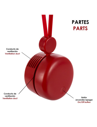 imagem de Mini Ventilador Portátil GL105 Vermelho3