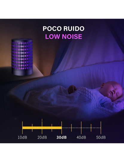 imagem de Mosquiteiro elétrico, com luz led. Mate os mosquitos por choque elétrico. Segurança externa maia.6