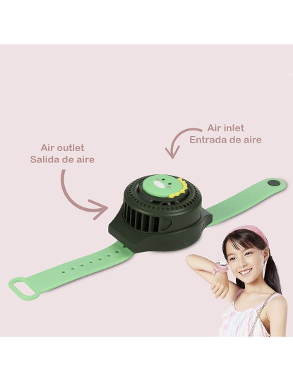 imagem de Relógio ventilador dinossauro Verde2