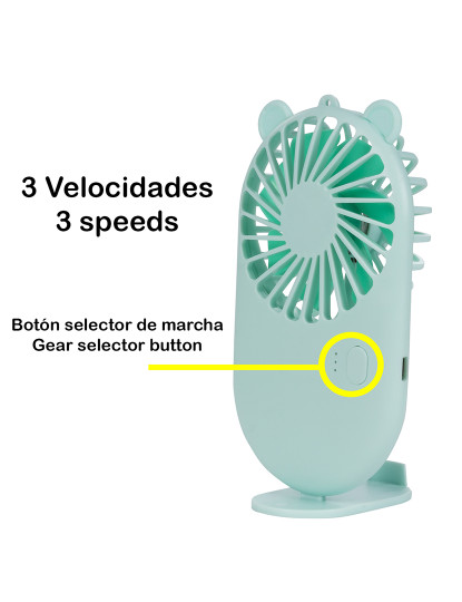 imagem de Mini Ventilador 800mAh Verde3