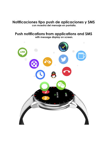 imagem de Smartwatch Y90 com 8 modos Desportivos Branco5