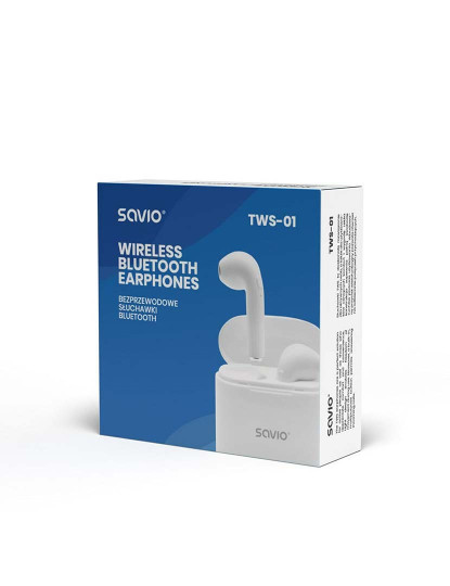 imagem de Auriculares In Ear Bluetooth Savio Tws-01 Branco4