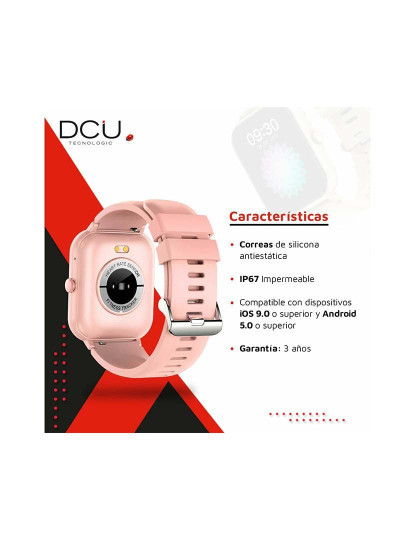 imagem de Smartwatch Dcu Curved Glass Pro Cor De Rosa4