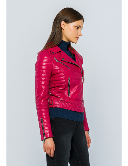 imagem de Casaco Biker Pele Senhora Fushia4