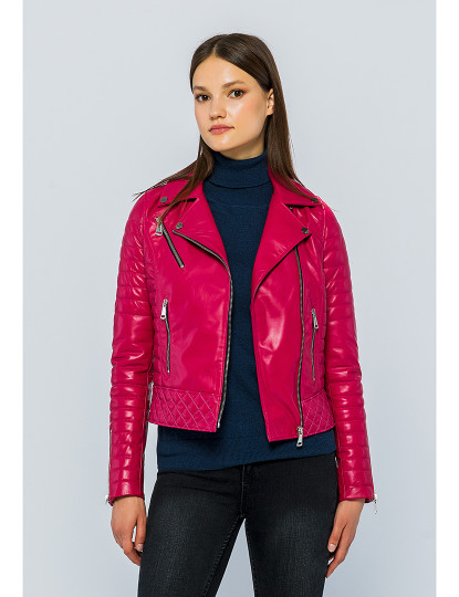 imagem de Casaco Biker Pele Senhora Fushia1