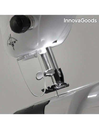 imagem de Máquina de Costura Compacta InnovaGoods 6 V 1000 mA Branco4