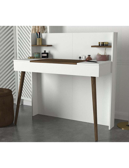 imagem de Toucador Retro Walnut Branco5