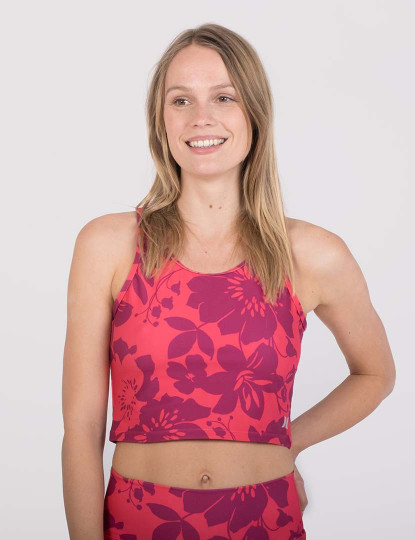 imagem de Top Desportivo Senhora Teardrop Rosa e Roxo3