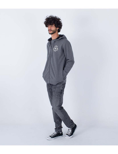 imagem de Hoodie Homem M Shark Zip Hood Cinza Htr5