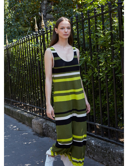 imagem de Vestido Senhora Preto e Verde1