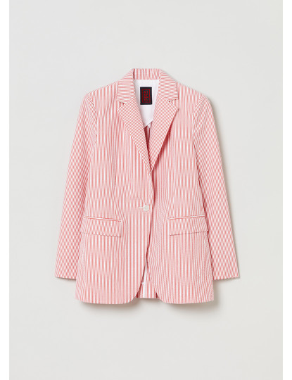 imagem de Blazer Senhora Vermelho e Branco3