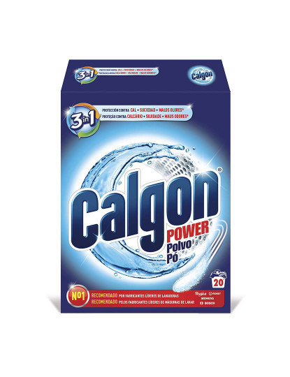 imagem de Calgon Descalcificador Máquina Roupa Pó 20 Doses1