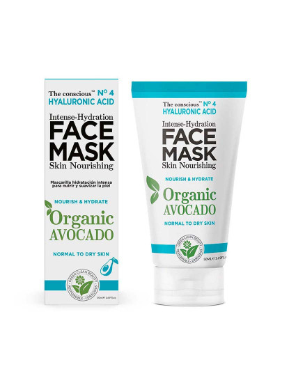 imagem de Ácido Hialurónico Intense-Hydration Face Máscara Organic Avocado 50 Ml1