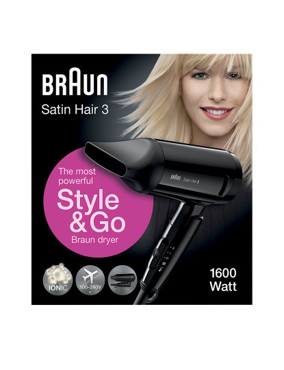 imagem de Secador de Viagem Style&Go Satin Hair 3 HD3504