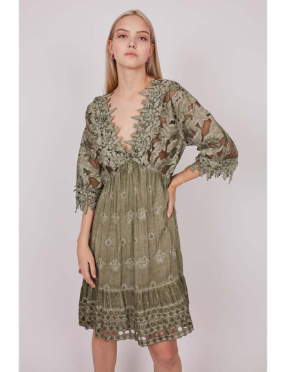 imagem de Vestido Senhora Khaki2