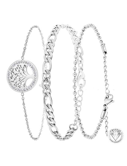 imagem de Conjunto De 3 Pulseiras Senhora Prateado1