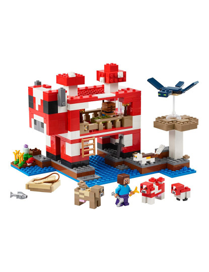 imagem de Lego Minecraft Casa Mooshroom3