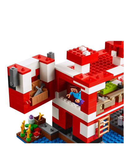 imagem de Lego Minecraft Casa Mooshroom6