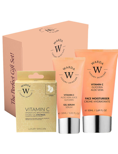 imagem de SKIN GLOW BOOST VITAMIN C HIDRATANTE 50ml + SKIN GLOW BOOST VITAMIN C GEL SORO 30ml + VITAMINA C HIDRO GEL ILUMINADOR DE OLHOS x 31