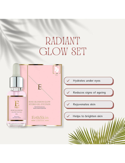 imagem de Óleo facial Rose Blossom Glow 30ml + Almofadas para os olhos Hydro-Gel Rose Blossom Glow 5 x 21